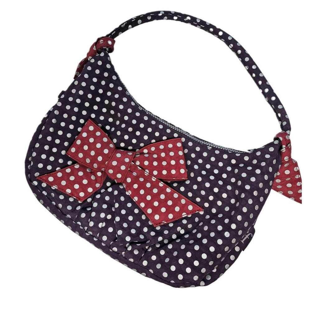 Kipling Polka Dot Purple Pink Hobo Bag Y2k "If" Purse